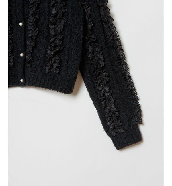 LOULOU WILLOUGHBY「【LOULOU WILLOUGHBY】レーストリミングカーディガン」|カーディガン|