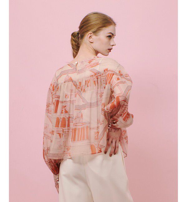 LOULOU WILLOUGHBY「【LOULOU WILLOUGHBY】カテドラルプリント ブラウス」|シャツ・ブラウス|