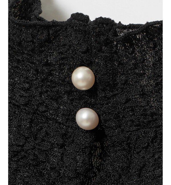 LOULOU WILLOUGHBY「【LOULOU WILLOUGHBY】シアーレーシーパフプルオーバー」|Tシャツ・カットソー|