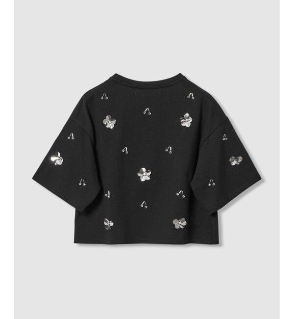 LOULOU WILLOUGHBY「【LOULOU WILLOUGHBY】スパンコールＴシャツ」|Tシャツ・カットソー|