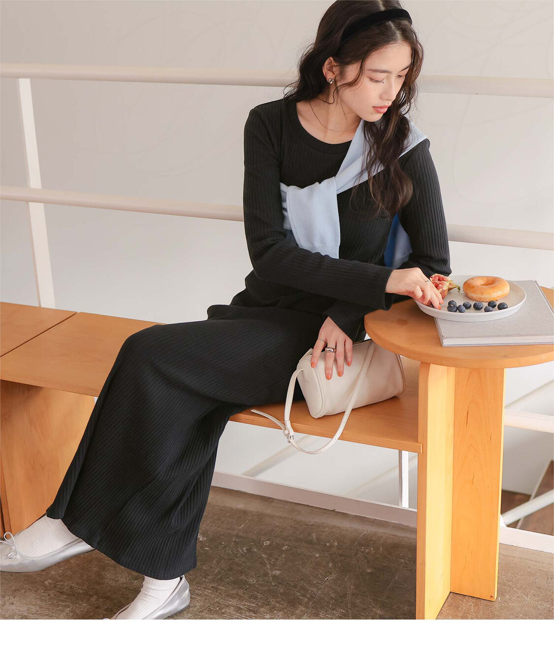 titivate「クルーネックリブワンピース」|ワンピース|