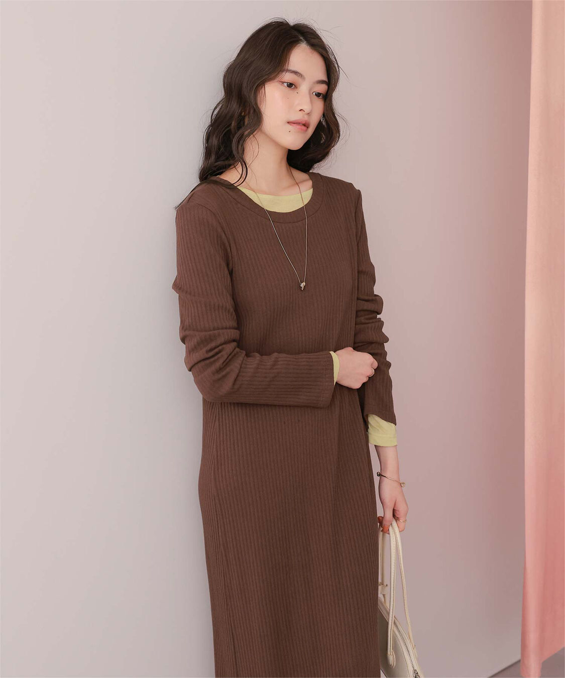 titivate「クルーネックリブワンピース」|ワンピース|