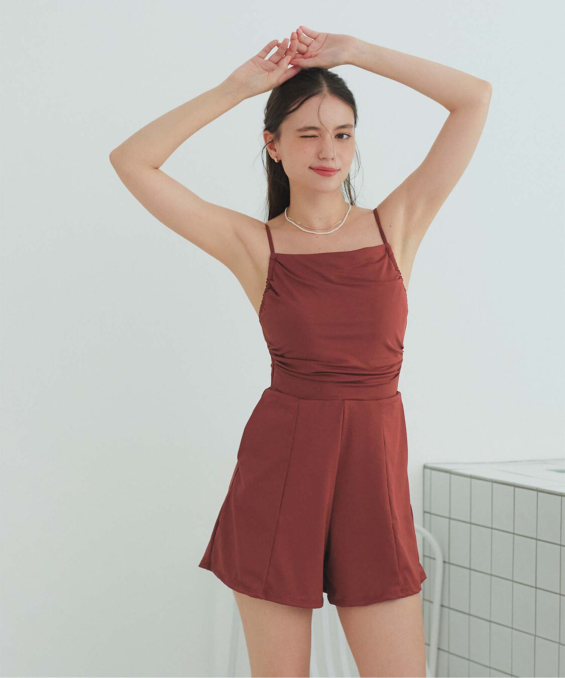 SEA DRESS「ｻｲﾄﾞｷﾞｬｻﾞｰｵｰﾙｲﾝﾜﾝ/ﾜﾝﾋﾟｰｽ水着」|コンビネゾン|