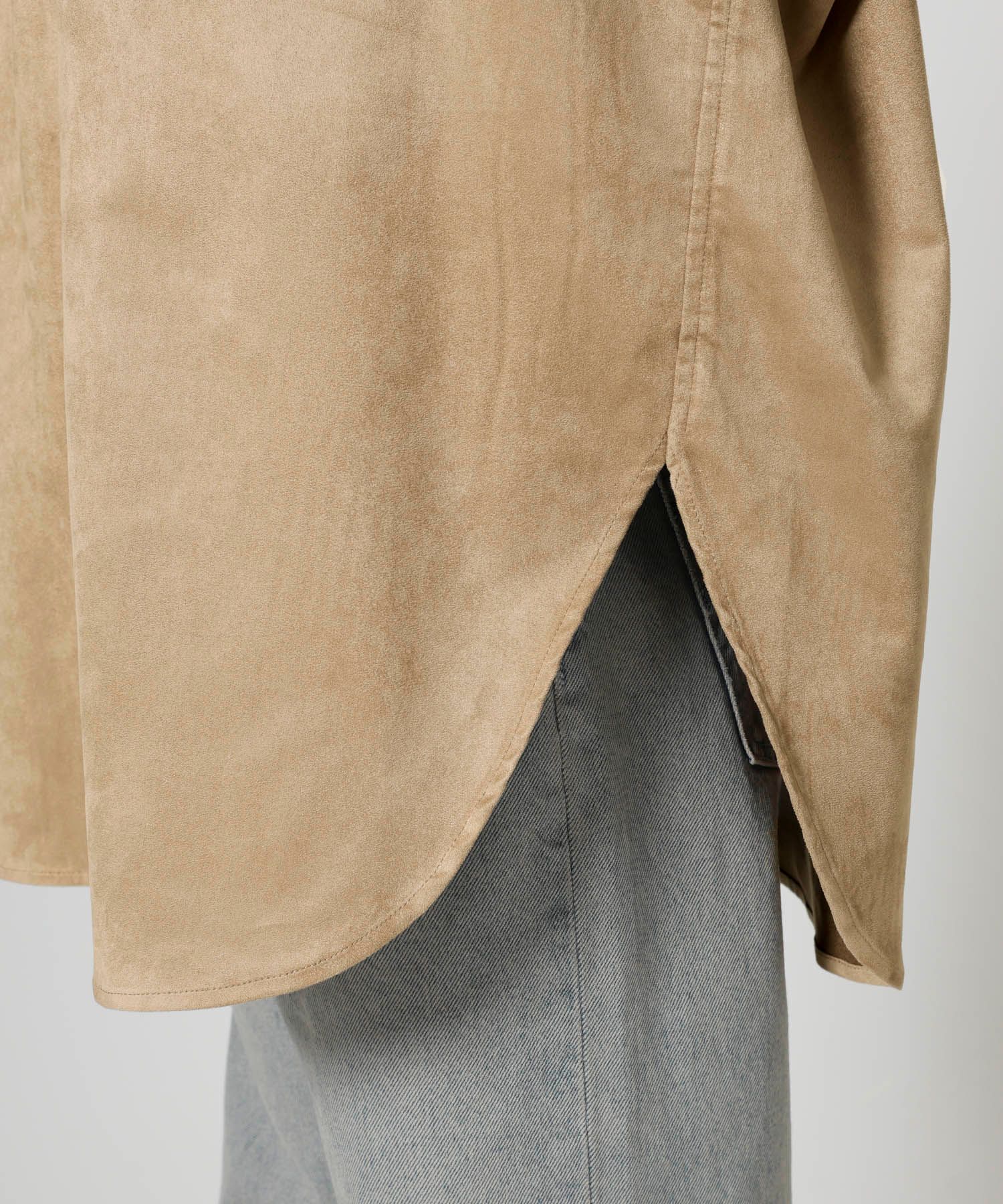 BABYLONE「フェイクスエードオーバーシャツ」|シャツ・ブラウス|