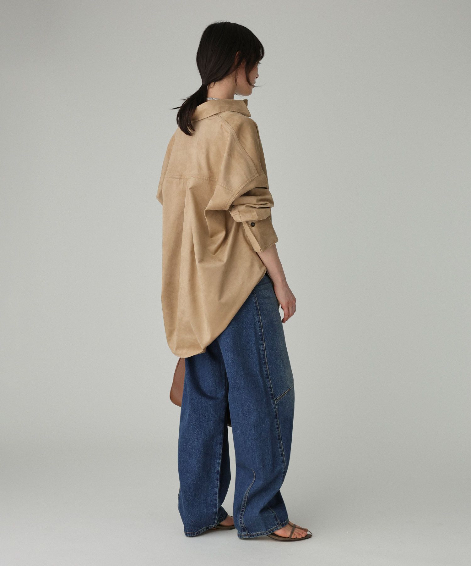 BABYLONE「フェイクスエードオーバーシャツ」|シャツ・ブラウス|