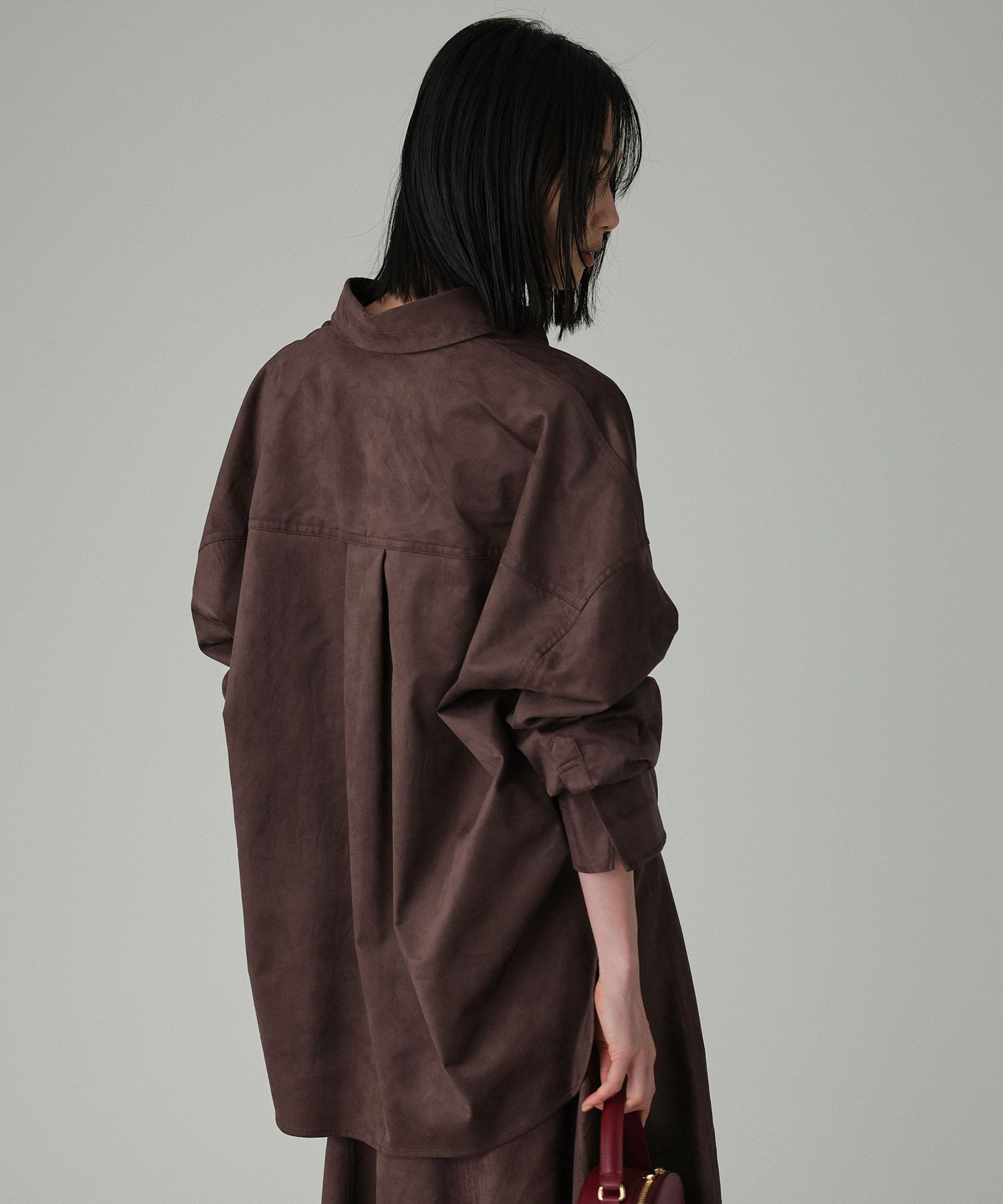 BABYLONE「フェイクスエードオーバーシャツ」|シャツ・ブラウス|