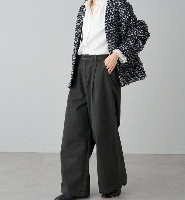  「カツラギ起毛ワンタックワイドパンツ」|その他|