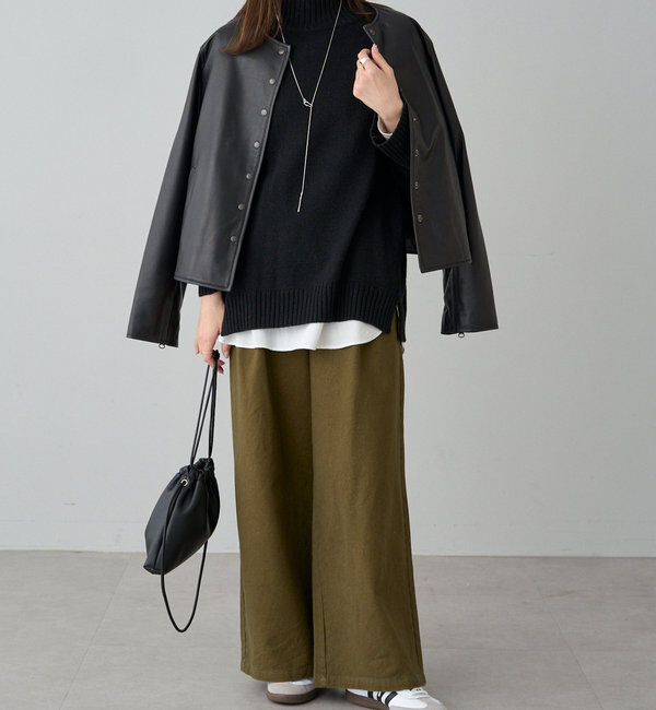  「カツラギ起毛ワンタックワイドパンツ」|その他|