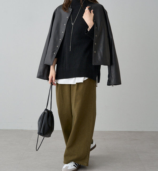  「カツラギ起毛ワンタックワイドパンツ」|その他|