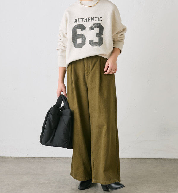  「カツラギ起毛ワンタックワイドパンツ」|その他|