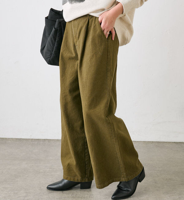  「カツラギ起毛ワンタックワイドパンツ」|その他|