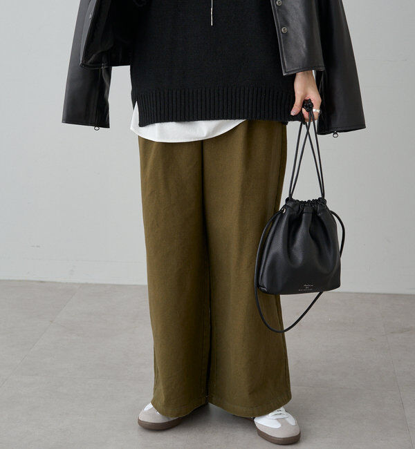  「カツラギ起毛ワンタックワイドパンツ」|その他|