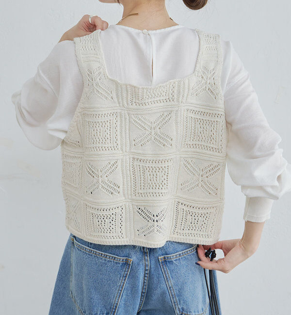  「すかし編みニットビスチェ」|ニット・セーター|