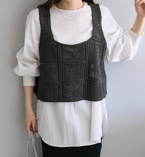  「すかし編みニットビスチェ」|ニット・セーター|