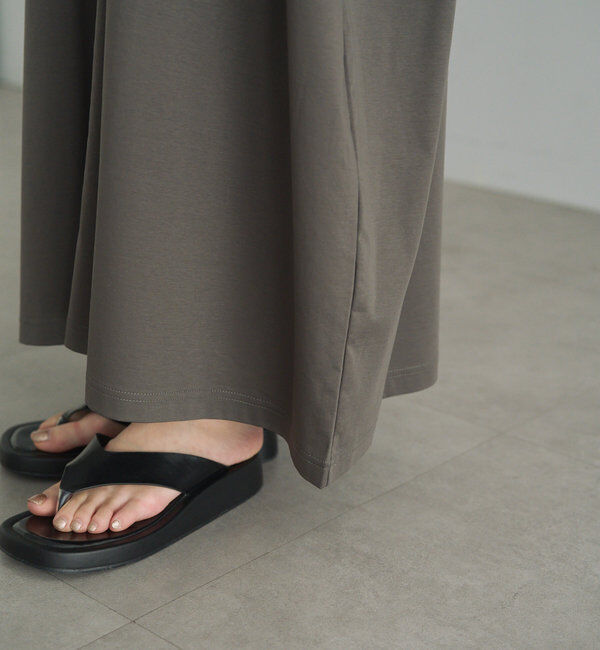  「両面シルケット袖リブワンピース」|ワンピース|