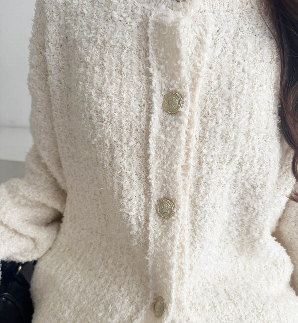  「【ロングシーズン使える！】ツイードニットジャケット」|ニット・セーター|