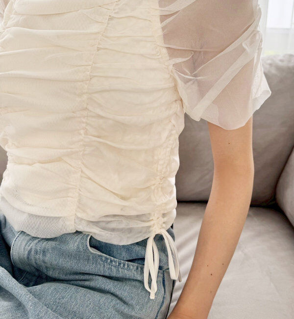  「サイドドロストシアーブラウス」|シャツ・ブラウス|