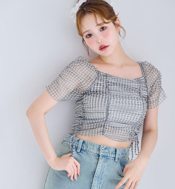  「サイドドロストシアーブラウス」|シャツ・ブラウス|