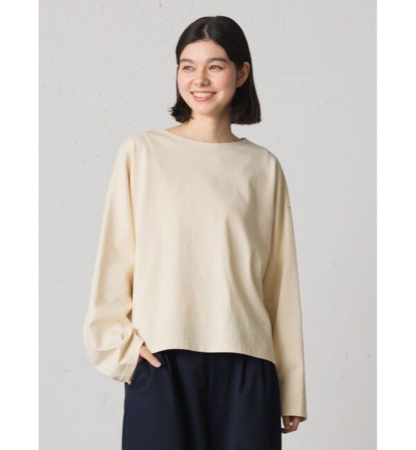 MidiUmi「MidiUmi ワイドクループルオーバー」|Tシャツ・カットソー|アイボリー