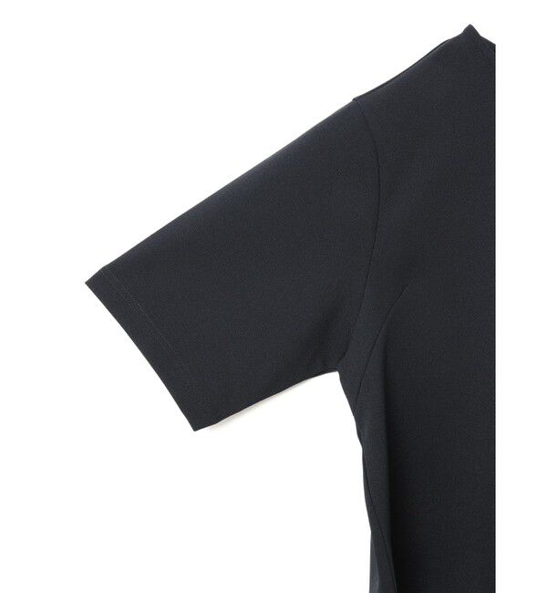 mizuiro ind「mizuiro ind ジョーゼットハーフスリーブクルーネックプルオーバー」|Tシャツ・カットソー|