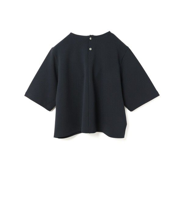 mizuiro ind「mizuiro ind ジョーゼットハーフスリーブクルーネックプルオーバー」|Tシャツ・カットソー|