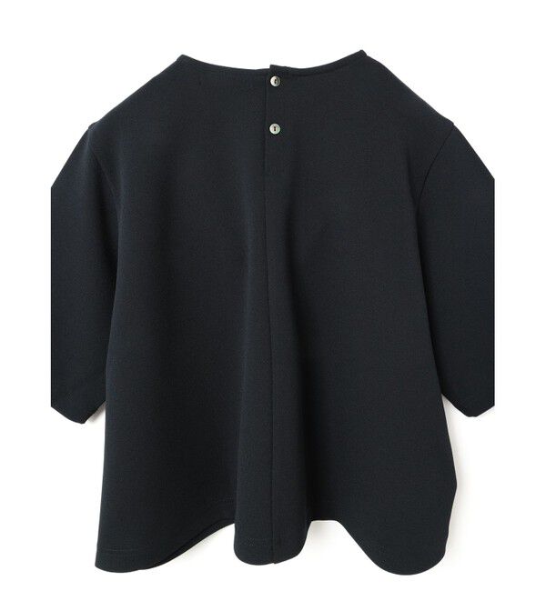 mizuiro ind「mizuiro ind ジョーゼットハーフスリーブクルーネックプルオーバー」|Tシャツ・カットソー|