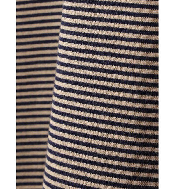 MidiUmi「MidiUmi ボーダーハイネックプルオーバー」|Tシャツ・カットソー|