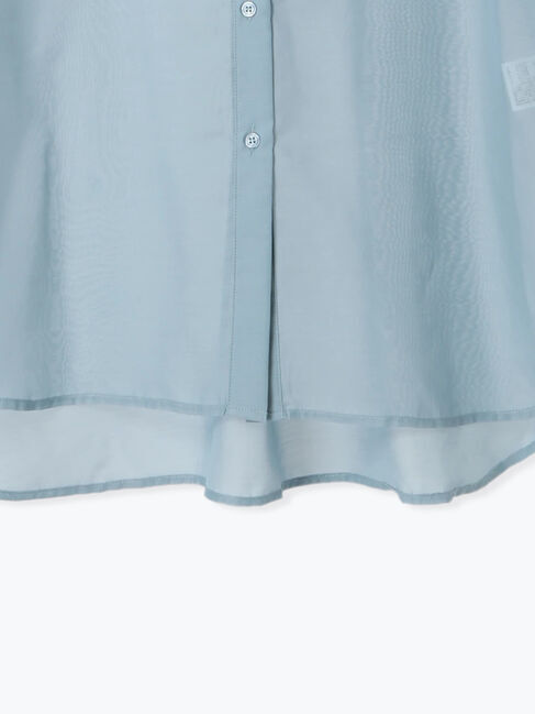 Lugnoncure「バンドカラーシアーシャツ」|シャツ・ブラウス|