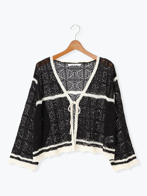 Lugnoncure「◎クロシェ編み風ショートカーディガン」|カーディガン|