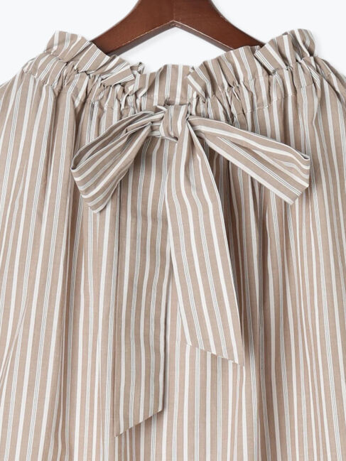 Te chichi「マルチストライプフリルネックワンピース」|ワンピース|