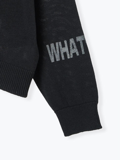 Samansa Mos2「ランダムロゴプリント前後2WAYニット」|カーディガン|