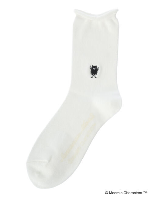 Samansa Mos2「【MOOMIN&times;Samansa Mos2】スティンキー刺繍ソックス」|ソックス|