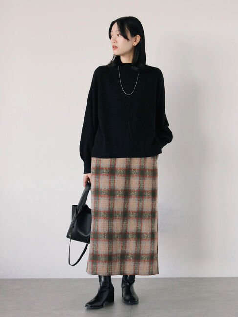 Samansa Mos2 blue「チェック柄スカート」|スカート|