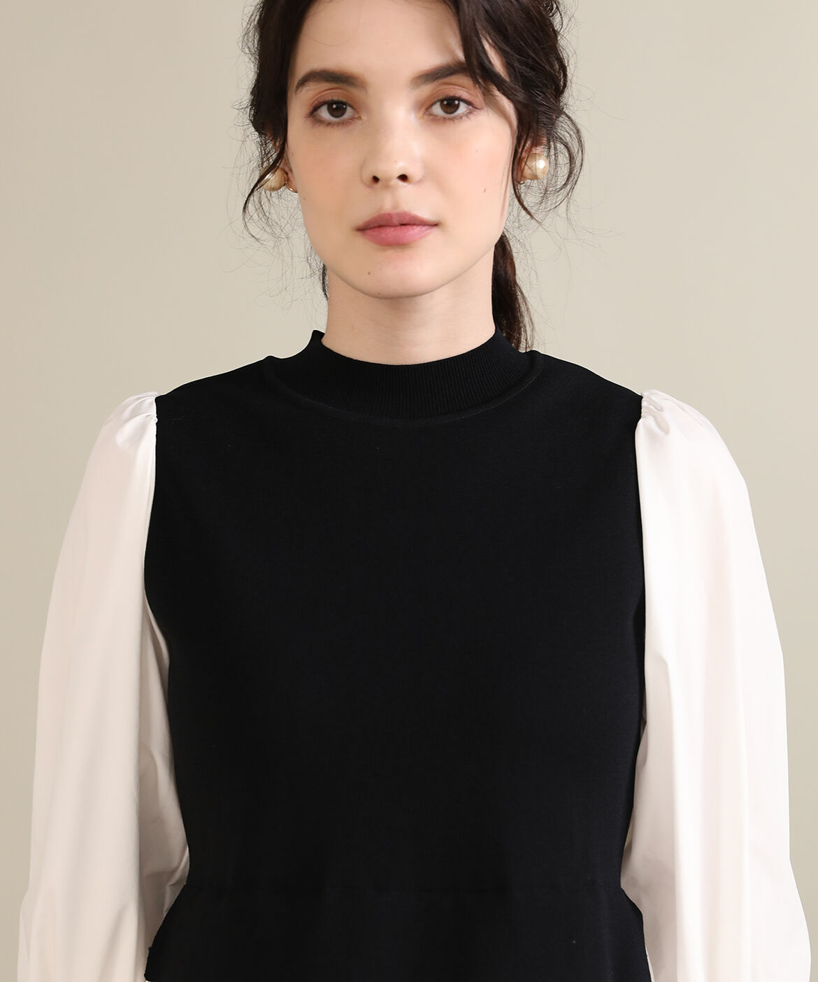 Maglie le cassetto「《M Maglie le cassetto》ドッキングニットワンピース」|ワンピース|