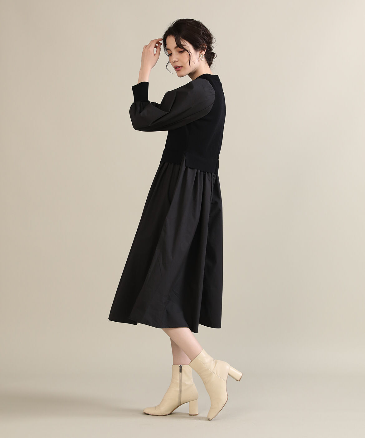 Maglie le cassetto「《M Maglie le cassetto》ドッキングニットワンピース」|ワンピース|