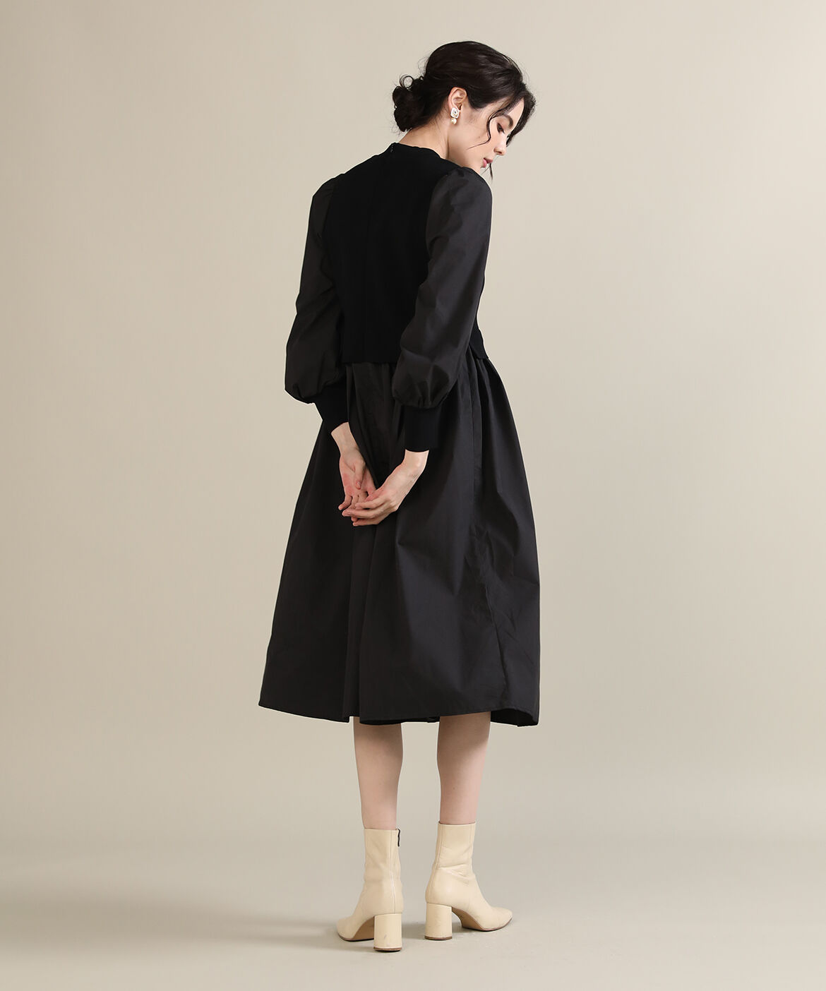 Maglie le cassetto「《M Maglie le cassetto》ドッキングニットワンピース」|ワンピース|