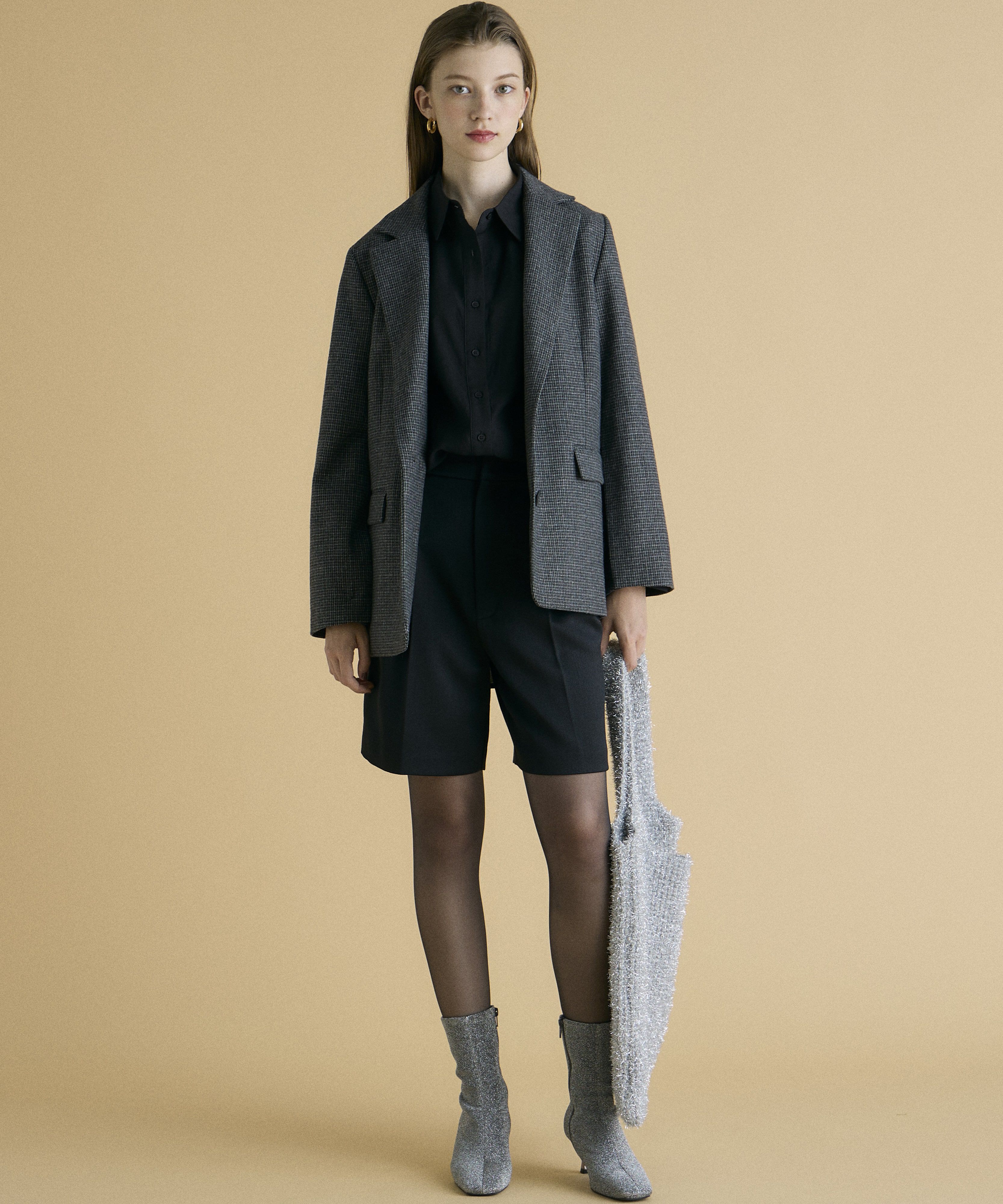 INED「《INED CLARO》ハイウエストショートパンツ」|キュロット|