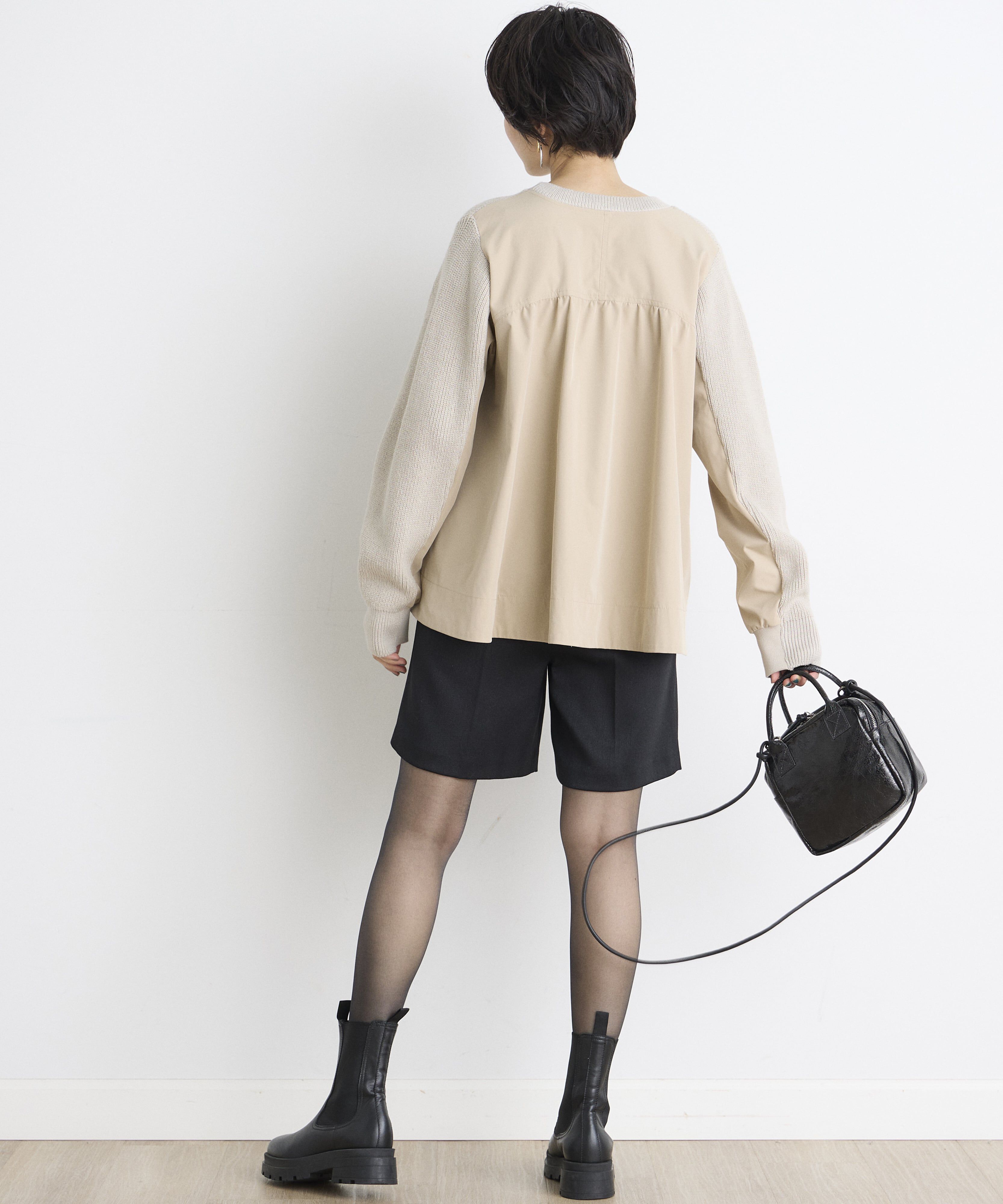 INED「《INED CLARO》ハイウエストショートパンツ」|キュロット|