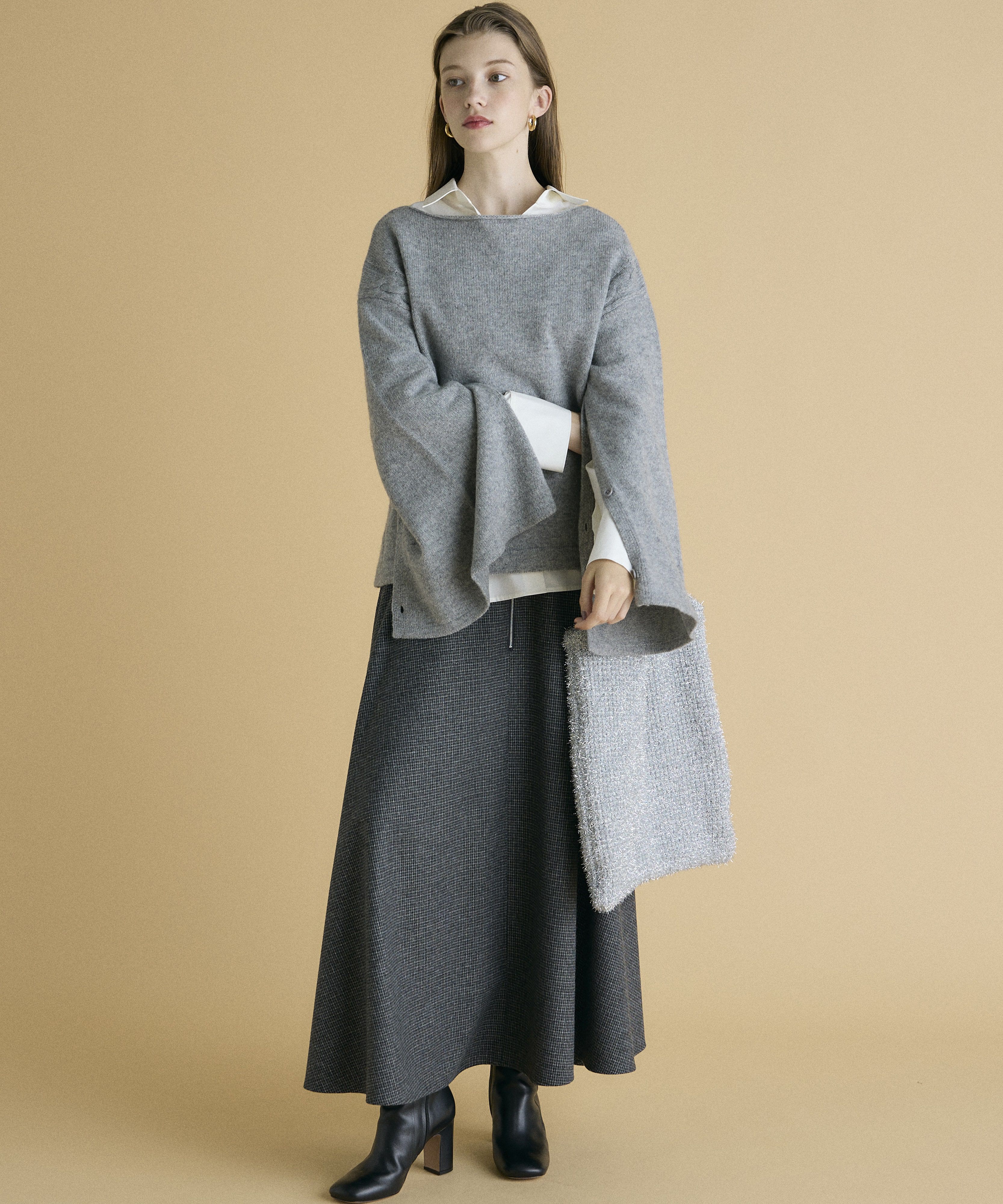 INED「《INED CLARO》2WAYスリーブニット」|ニット・セーター|