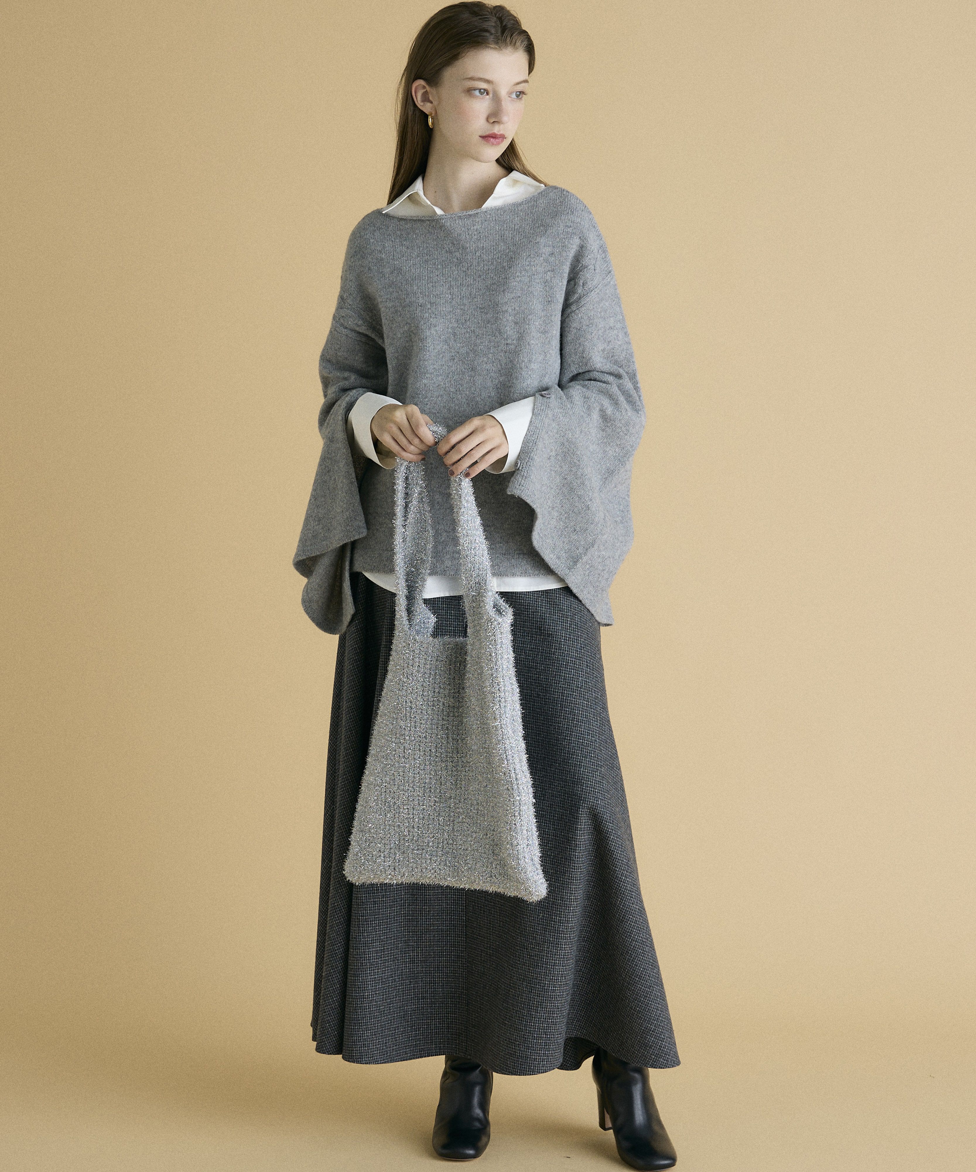 INED「《INED CLARO》2WAYスリーブニット」|ニット・セーター|