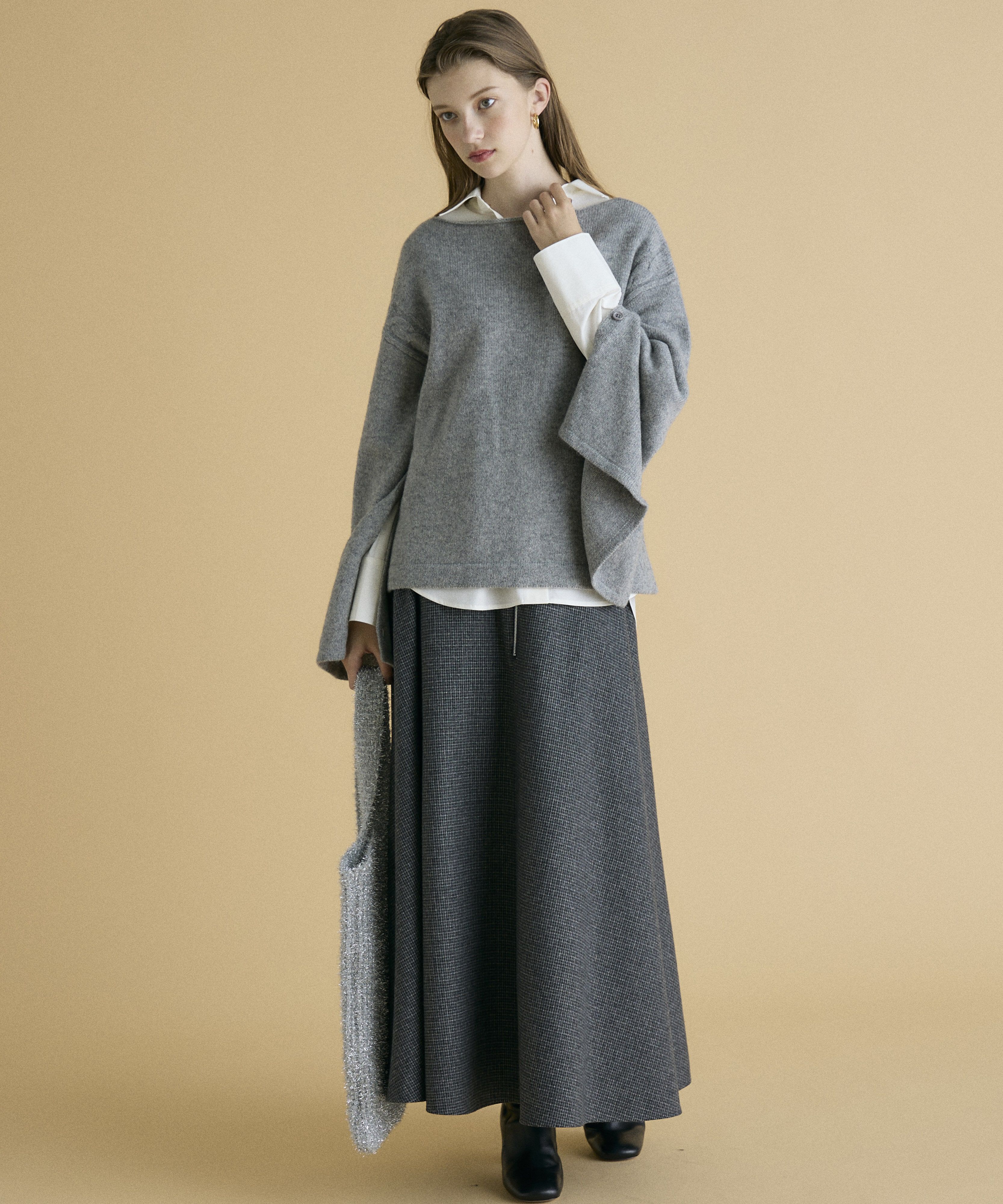 INED「《INED CLARO》2WAYスリーブニット」|ニット・セーター|