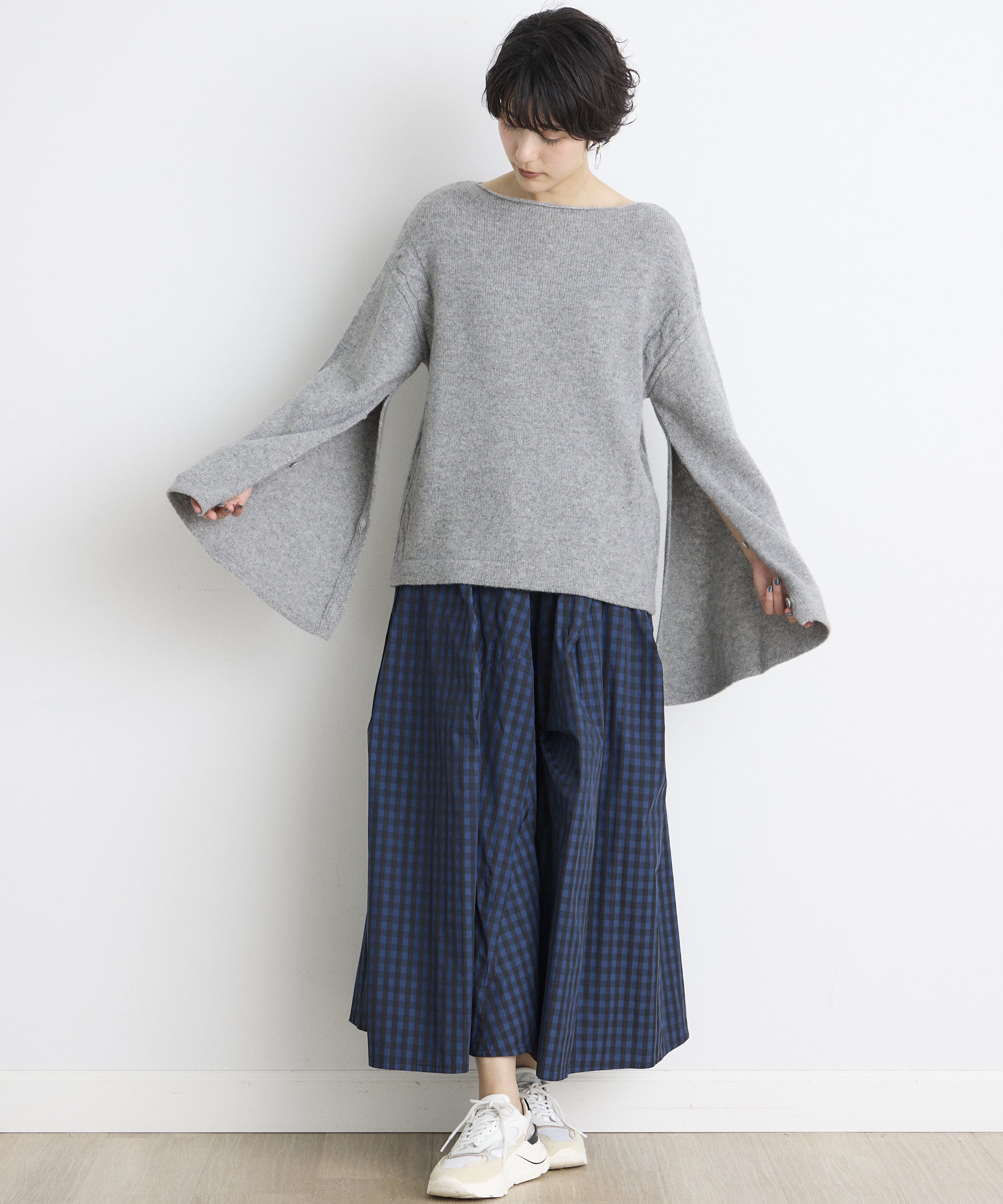 INED「《INED CLARO》2WAYスリーブニット」|ニット・セーター|