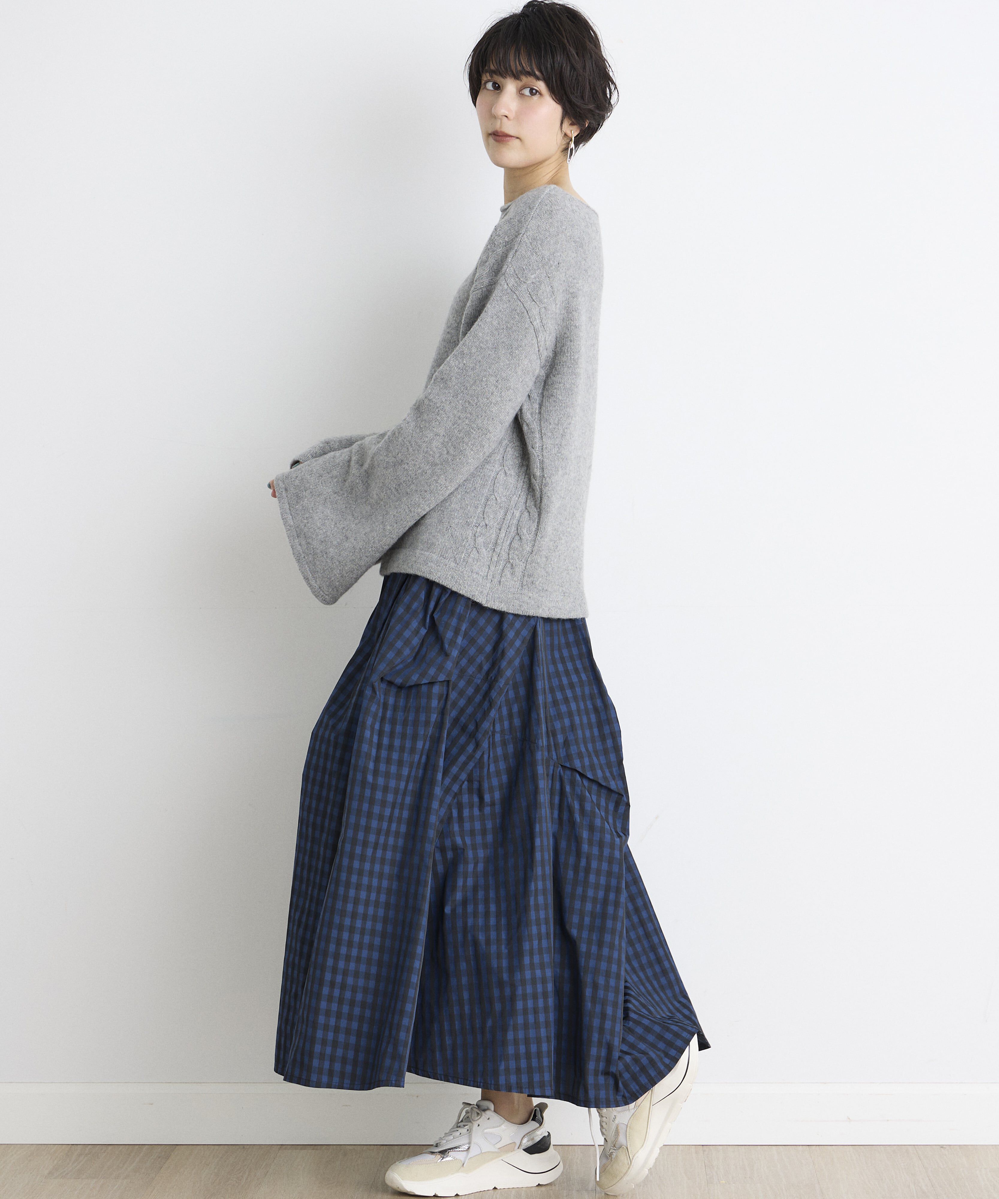 INED「《INED CLARO》2WAYスリーブニット」|ニット・セーター|