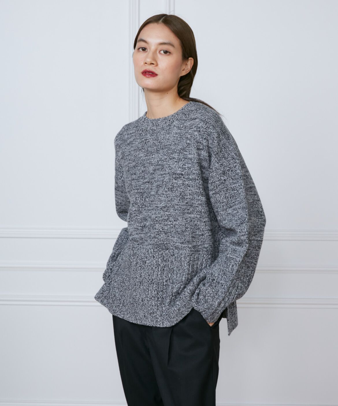 INED「ミックスカラーボックスシルエットニット」|ニット・セーター|