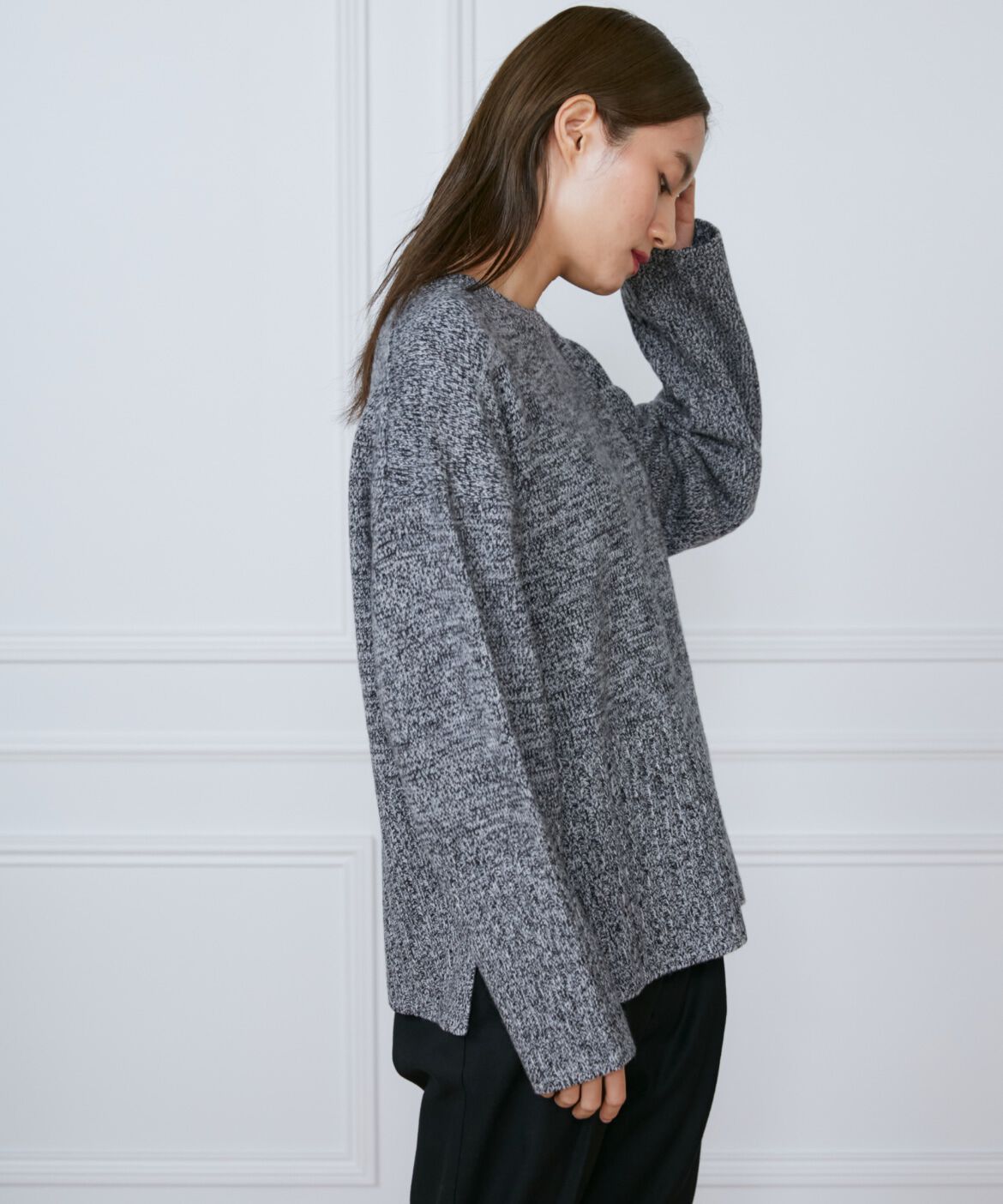 INED「ミックスカラーボックスシルエットニット」|ニット・セーター|