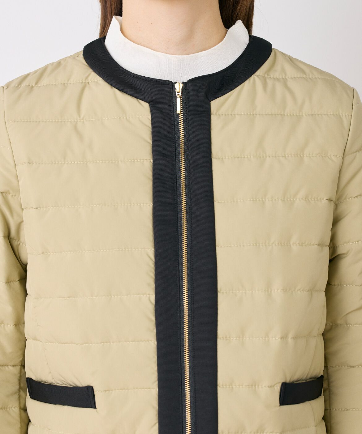 7-IDconcept.「ノーカラー中綿ジャケット《LIMONTA EAST》」|ノーカラージャケット|