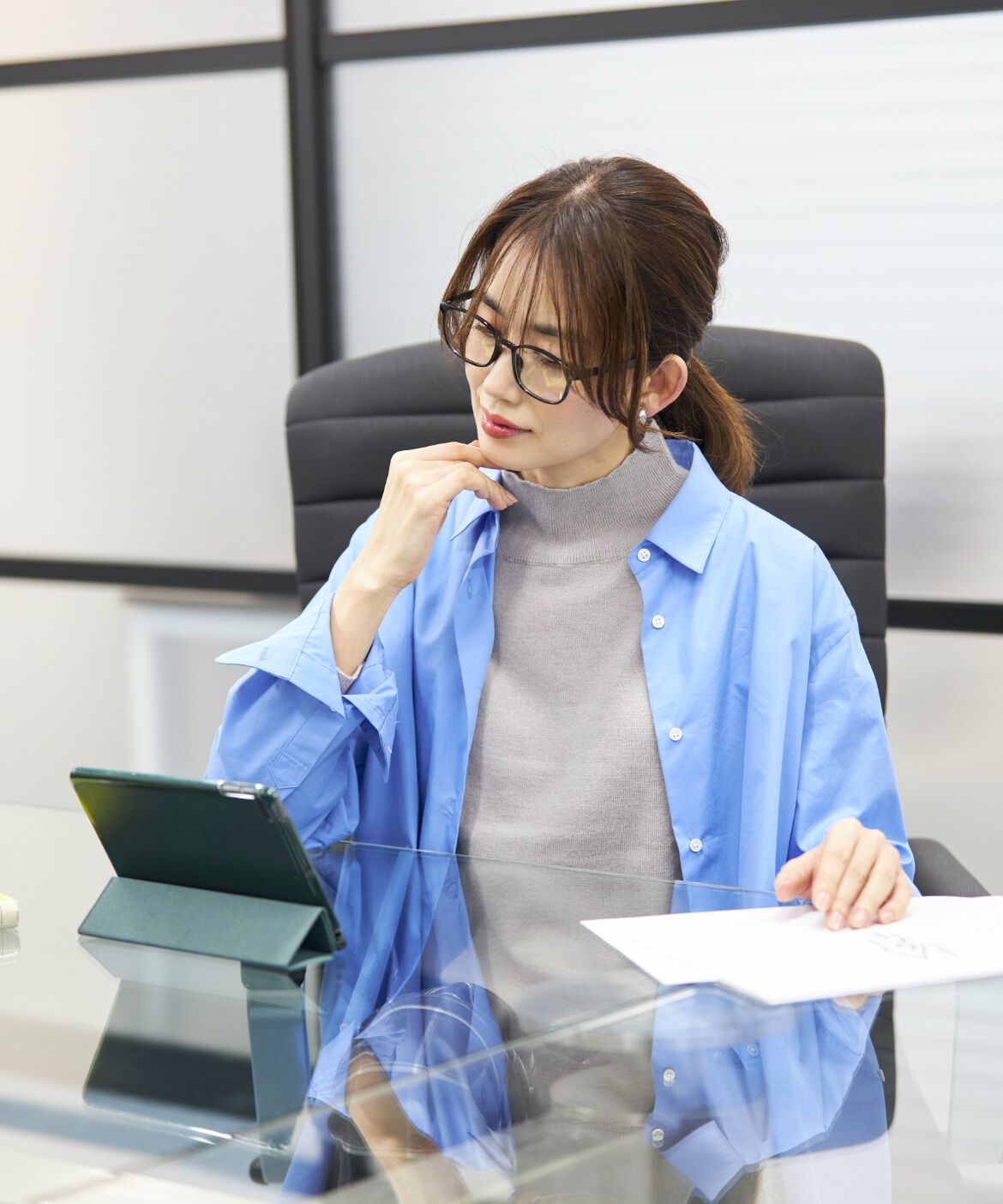 INED「ハイネックプルオーバーニット」|ニット・セーター|