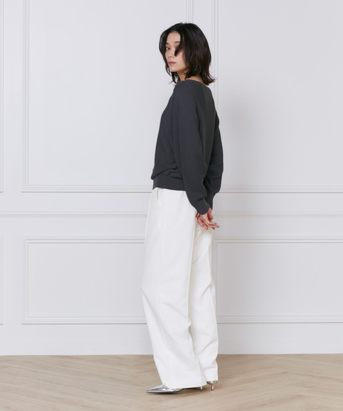 INED「《大きいサイズ》ドルマンスリーブニット《Cuoo》」|ニット・セーター|