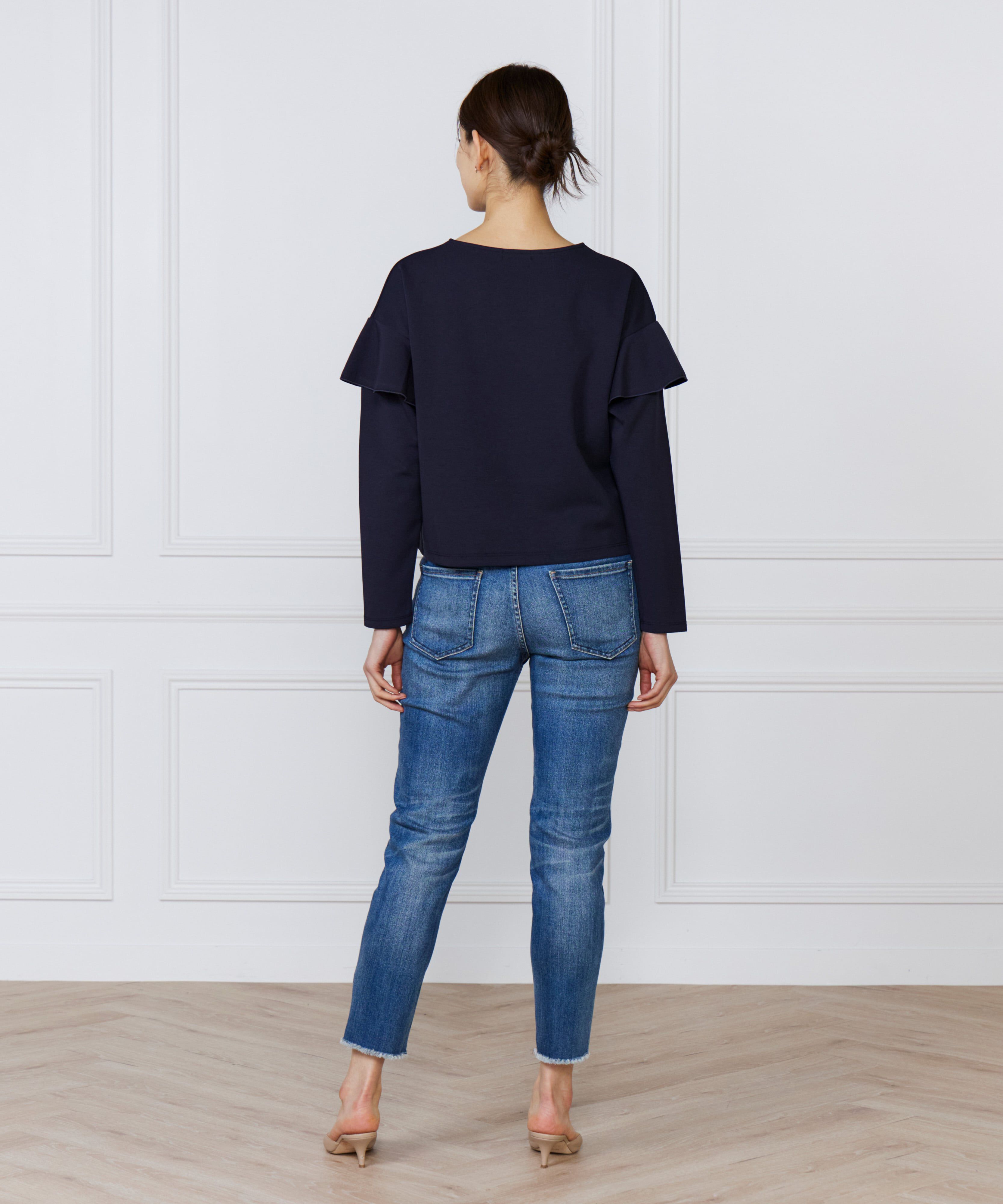 7-IDconcept.「《大きいサイズ》肩フレアプルオーバー」|Tシャツ・カットソー|