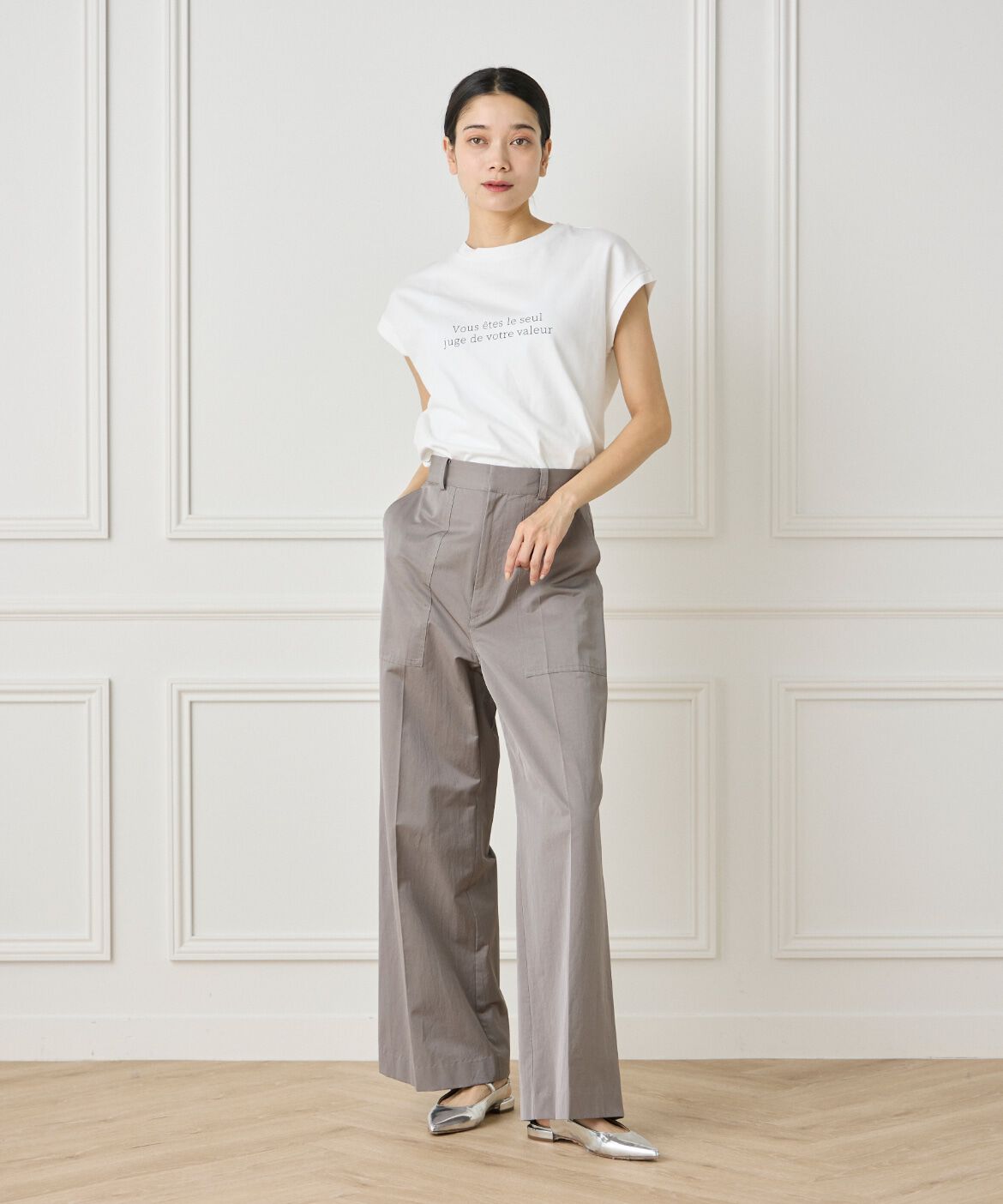 INED「《大きいサイズ》ロゴTシャツ」|Tシャツ・カットソー|